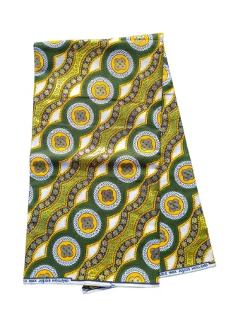 Africká Bavlněná Látka Exclusive - Super Gold - J016