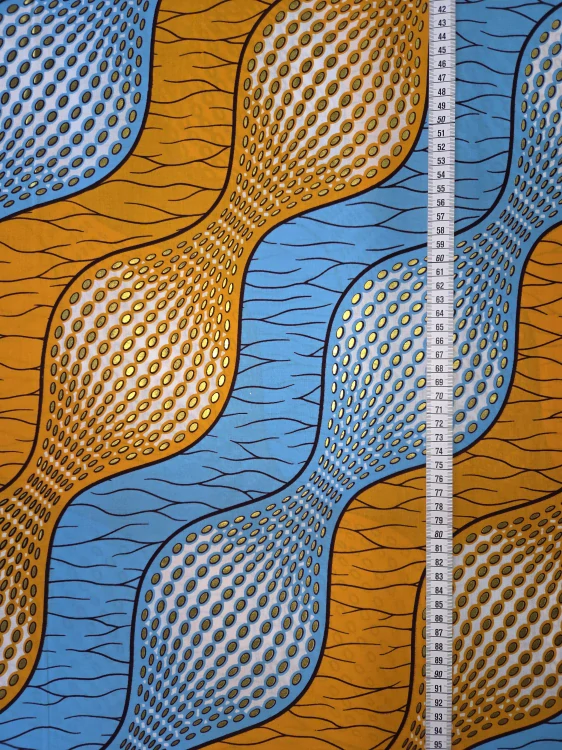 Africká Bavlněná Látka Exclusive - Super Gold - J006