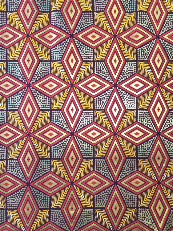 Africká Bavlněná Látka Exclusive - Super Gold - J008