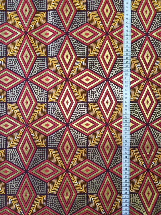 Africká Bavlněná Látka Exclusive - Super Gold - J008