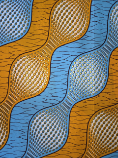 Africká Bavlněná Látka Exclusive - Super Gold - J006