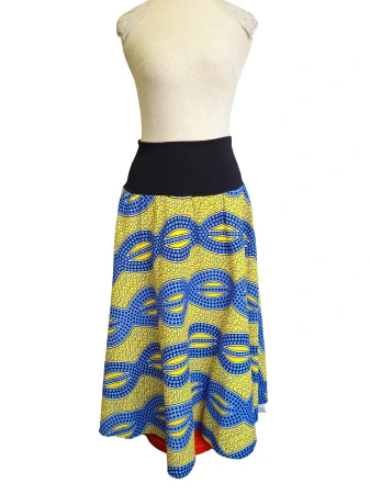 Půlkolová sukně Malik - dlouhá, vel 38-46, elastický pas